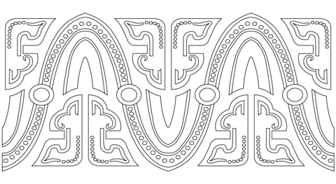 Chinese Pattern Coloring Page